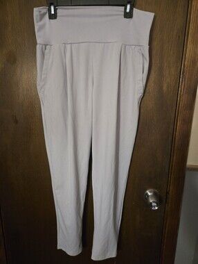 Apana High-Waist Ponte Leggings in Light Grey Large